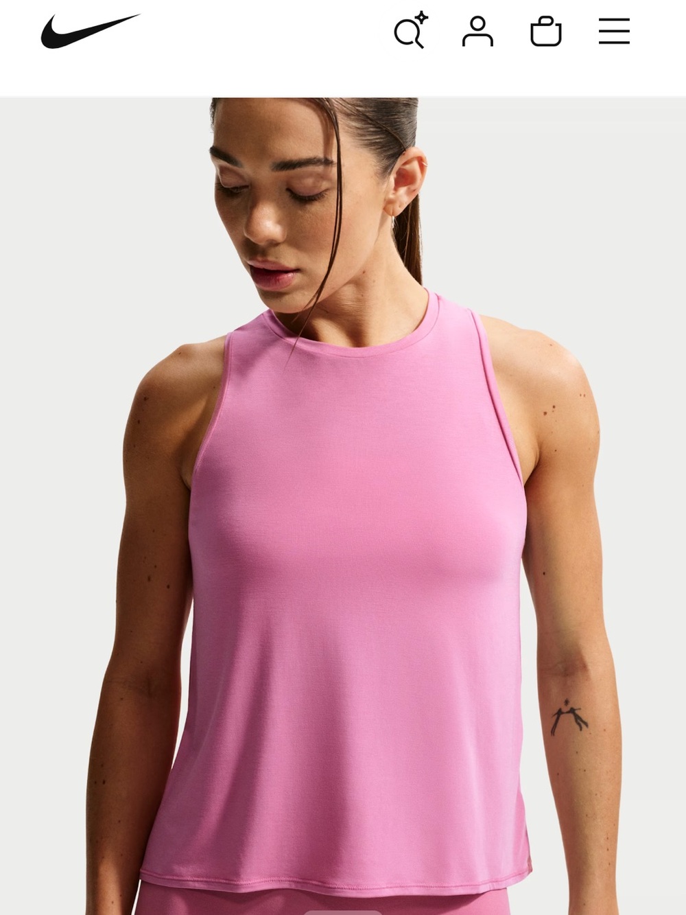 New Nike Zenvy tank top pink